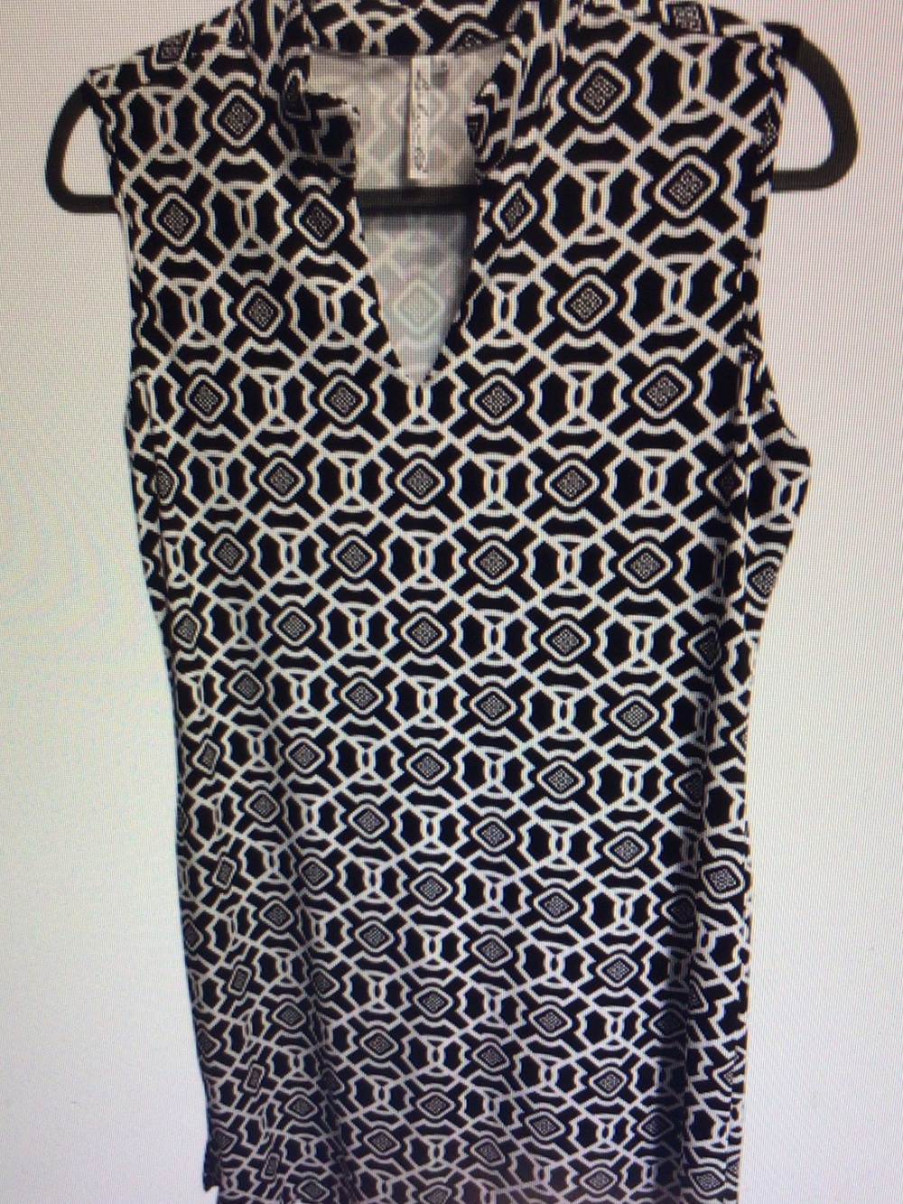 lululemon athletica Black and White Geometric Sleeveless Dress
